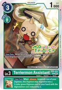 Terriermon Assistant (Reprint) - Starter Deck 17: Double Typhoon Advanced Deck Set Pre-Release Cards - Digimon Card Game card