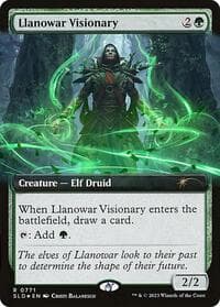 Llanowar Visionary (Extended Art) - Secret Lair Drop Series - Magic: The Gathering card