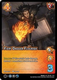 Fiery Dagger Flourish - Challenger Series: Vox Machina and Mighty Nein - UniVersus card