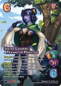 Jester Lavorre, Prankster Priestess - Challenger Series: Vox Machina and Mighty Nein - UniVersus card