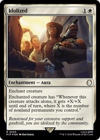 Idolized (Surge Foil) - Universes Beyond: Fallout - Magic: The Gathering card