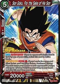 Son Goku, For the Sake of His Son - Beyond Generations Pre-Release Cards - Dragon Ball Super: Masters card