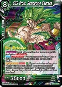 SS3 Broly, Rampaging Express - Beyond Generations Pre-Release Cards - Dragon Ball Super: Masters card