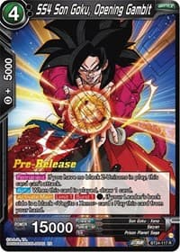 SS4 Son Goku, Opening Gambit - Beyond Generations Pre-Release Cards - Dragon Ball Super: Masters card