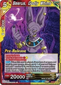 Beerus, Godly Whims - Beyond Generations Pre-Release Cards - Dragon Ball Super: Masters card