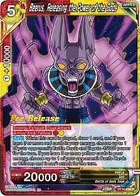 Beerus, Releasing the Power of the Gods - Beyond Generations Pre-Release Cards - Dragon Ball Super: Masters card