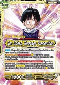 Son Gohan // Son Gohan, Rampage Premonition - Beyond Generations Pre-Release Cards - Dragon Ball Super: Masters card