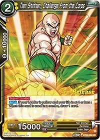 Tien Shinhan, Challenge From the Corps - Beyond Generations Pre-Release Cards - Dragon Ball Super: Masters card