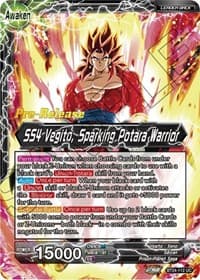 SS4 Son Goku & SS4 Vegeta // SS4 Vegito, Sparking Potara Warrior - Beyond Generations Pre-Release Cards - Dragon Ball Super: Masters card