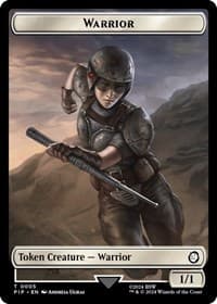 Warrior // Food (0012) Double-Sided Token - Universes Beyond: Fallout - Magic: The Gathering card