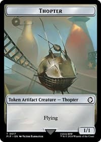 Thopter // Treasure (0018) Double-Sided Token - Universes Beyond: Fallout - Magic: The Gathering card