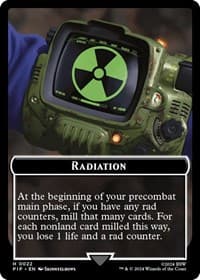Radiation // Thopter Double-Sided Token - Universes Beyond: Fallout - Magic: The Gathering card