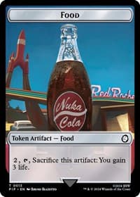 Food (0013) // Wasteland Survival Guide Double-Sided Token - Universes Beyond: Fallout - Magic: The Gathering card