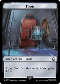 Food (0014) // Soldier (0010) Double-Sided Token - Universes Beyond: Fallout - Magic: The Gathering card