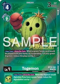 Togemon (2024 Regionals Participant) - Blast Ace - Digimon Card Game card