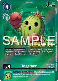 Togemon (2024 Regionals Champion) - Blast Ace - Digimon Card Game card