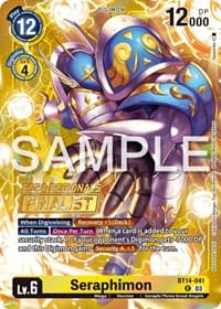 Seraphimon (2024 Regionals Finalist) - Blast Ace - Digimon Card Game card