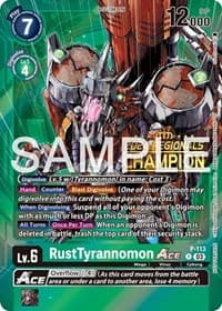 RustTyrannomon ACE - P-113 (2024 Regionals Champion) - Digimon Promotion Cards - Digimon Card Game card