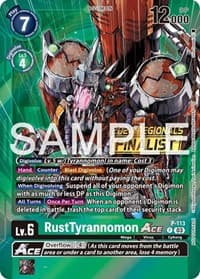 RustTyrannomon ACE - P-113 (2024 Regionals Finalist) - Digimon Promotion Cards - Digimon Card Game card