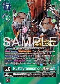 RustTyrannomon ACE - P-113 (2024 Regionals Participant) - Digimon Promotion Cards - Digimon Card Game card