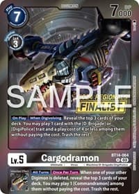 Cargodramon (2024 Regionals Finalist) - Blast Ace - Digimon Card Game card
