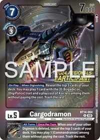 Cargodramon (2024 Regionals Participant) - Blast Ace - Digimon Card Game card