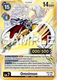 Omnimon (Serial Numbered) - Battle of Omni - Digimon Card Game card