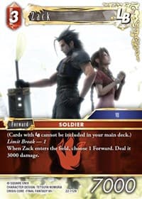Zack LB - Hidden Hope - Final Fantasy TCG card