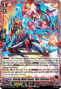 Sturdy Wall Equip, Vils Vairina - D-SS12: Triple Drive Booster - Cardfight Vanguard card