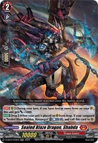 Sealed Blaze Dragon, Shabda - D-SS12: Triple Drive Booster - Cardfight Vanguard card