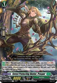 Forest Protecting Hunter, Prosper - D-SS12: Triple Drive Booster - Cardfight Vanguard card