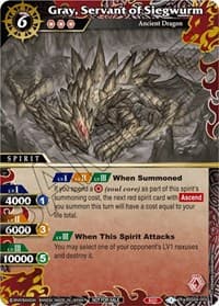 Gray, Servant of Siegwurm (Grand Tour Finalist Card Set 2024 Vol. 1) - Launch & Event Promos - Battle Spirits Saga card