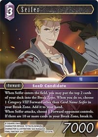 Seifer - Hidden Hope - Final Fantasy TCG card