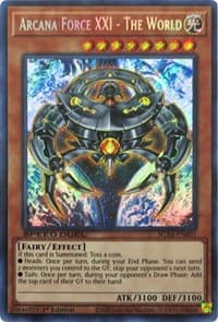 Arcana Force XXI - The World (Secret Rare) - Speed Duel GX: Midterm Destruction - YuGiOh card