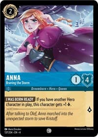 Anna - Braving the Storm - Ursula's Return - Disney Lorcana card