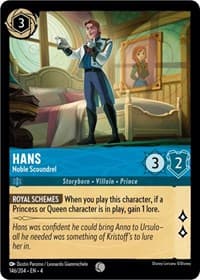 Hans - Noble Scoundrel - Ursula's Return - Disney Lorcana card