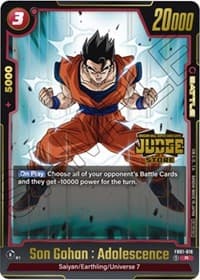 Son Gohan : Adolescence (Judge Pack (Store Judge) 01) - Tournament and Championship Promos - Dragon Ball Super: Fusion World card