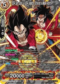 SS4 Son Goku & SS4 Vegeta, Striking a Weak Point (Collector Booster Silver) - Beyond Generations - Dragon Ball Super: Masters card