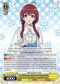 Hanging Out Together, Izumi - Saekano the Movie: Finale - Weiss Schwarz card