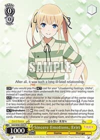 Sincere Emotions, Eriri - Saekano the Movie: Finale - Weiss Schwarz card