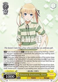 Sincere Emotions, Eriri (SR) - Saekano the Movie: Finale - Weiss Schwarz card
