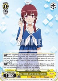 Earnest Emotions, Izumi - Saekano the Movie: Finale - Weiss Schwarz card