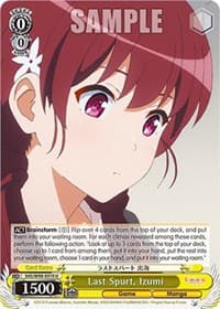 Last Spurt, Izumi - Saekano the Movie: Finale - Weiss Schwarz card