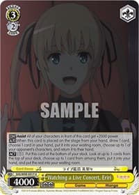 Watching a Live Concert, Eriri - Saekano the Movie: Finale - Weiss Schwarz card