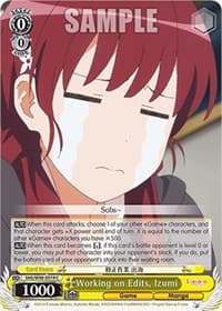 Working on Edits, Izumi - Saekano the Movie: Finale - Weiss Schwarz card