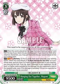 Hanging Out Together, Megumi - Saekano the Movie: Finale - Weiss Schwarz card