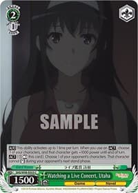 Watching a Live Concert, Utaha - Saekano the Movie: Finale - Weiss Schwarz card