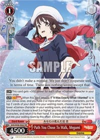 Path You Chose To Walk, Megumi - Saekano the Movie: Finale - Weiss Schwarz card