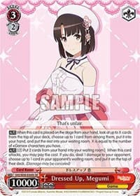 Dressed Up, Megumi (SR) - Saekano the Movie: Finale - Weiss Schwarz card