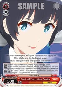 Trust and Expectations, Sonoko - Saekano the Movie: Finale - Weiss Schwarz card